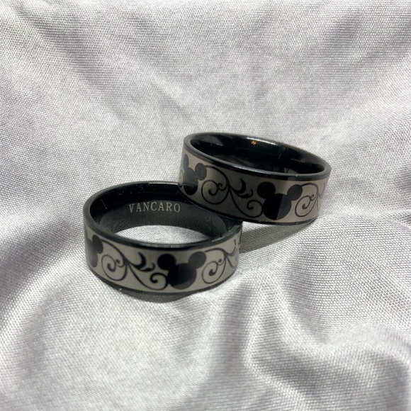 Vancaro Accessories Titanium Steel Mens Band With Mickey Mouse